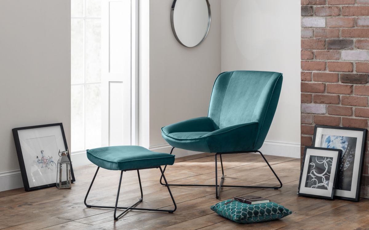 Teal discount upholstered chair